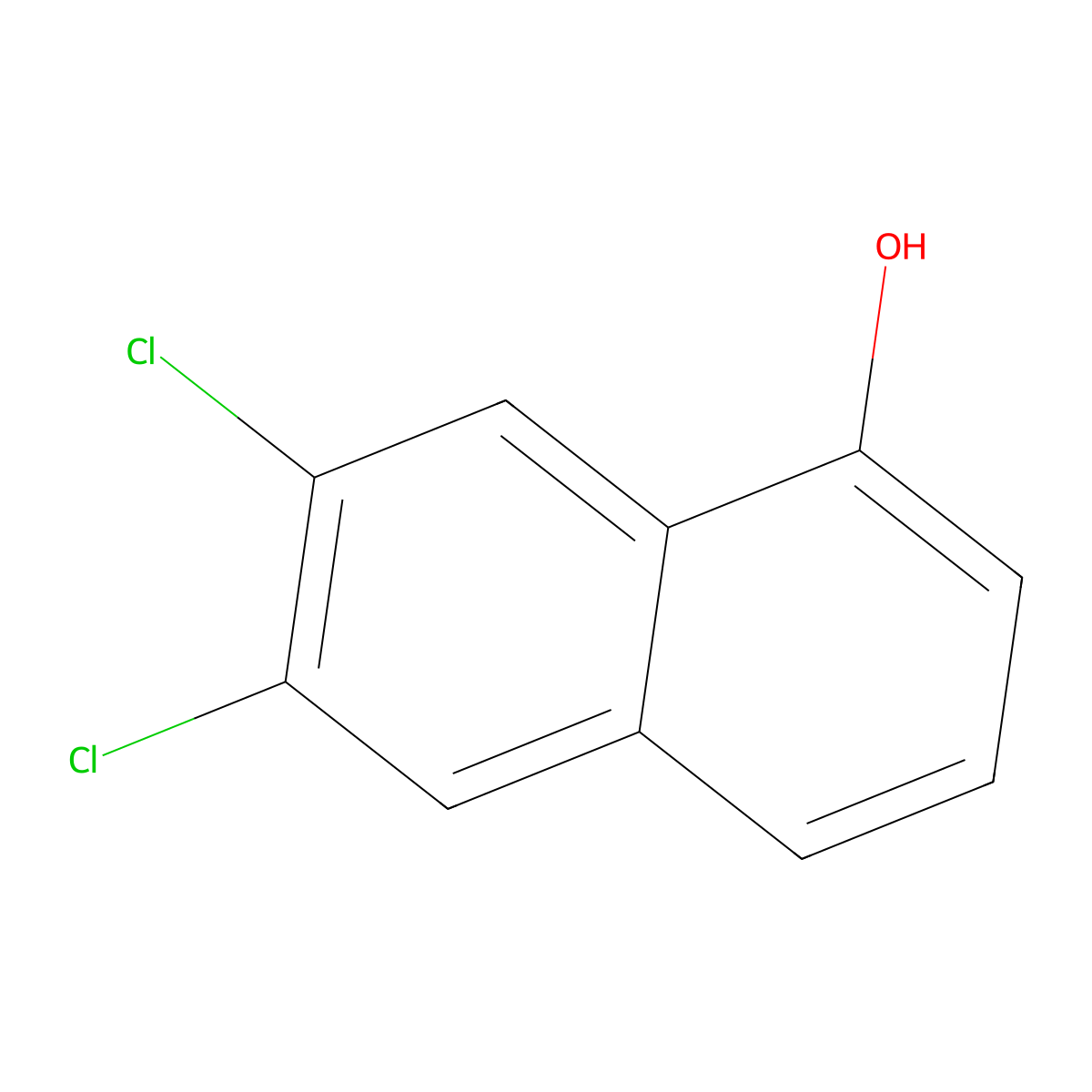 6,7-Dichloronaphthalen-1-ol molecular structure, CAS 1310221-18-1