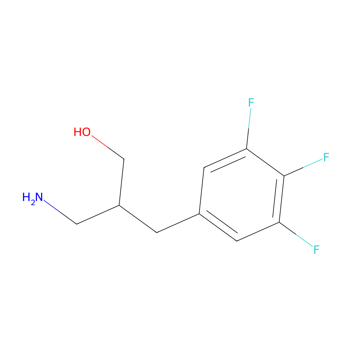 3-Amino-2-[(3,4,5-trifluorophenyl)methyl]propan-1-ol molecular structure, CAS 1310222-97-9