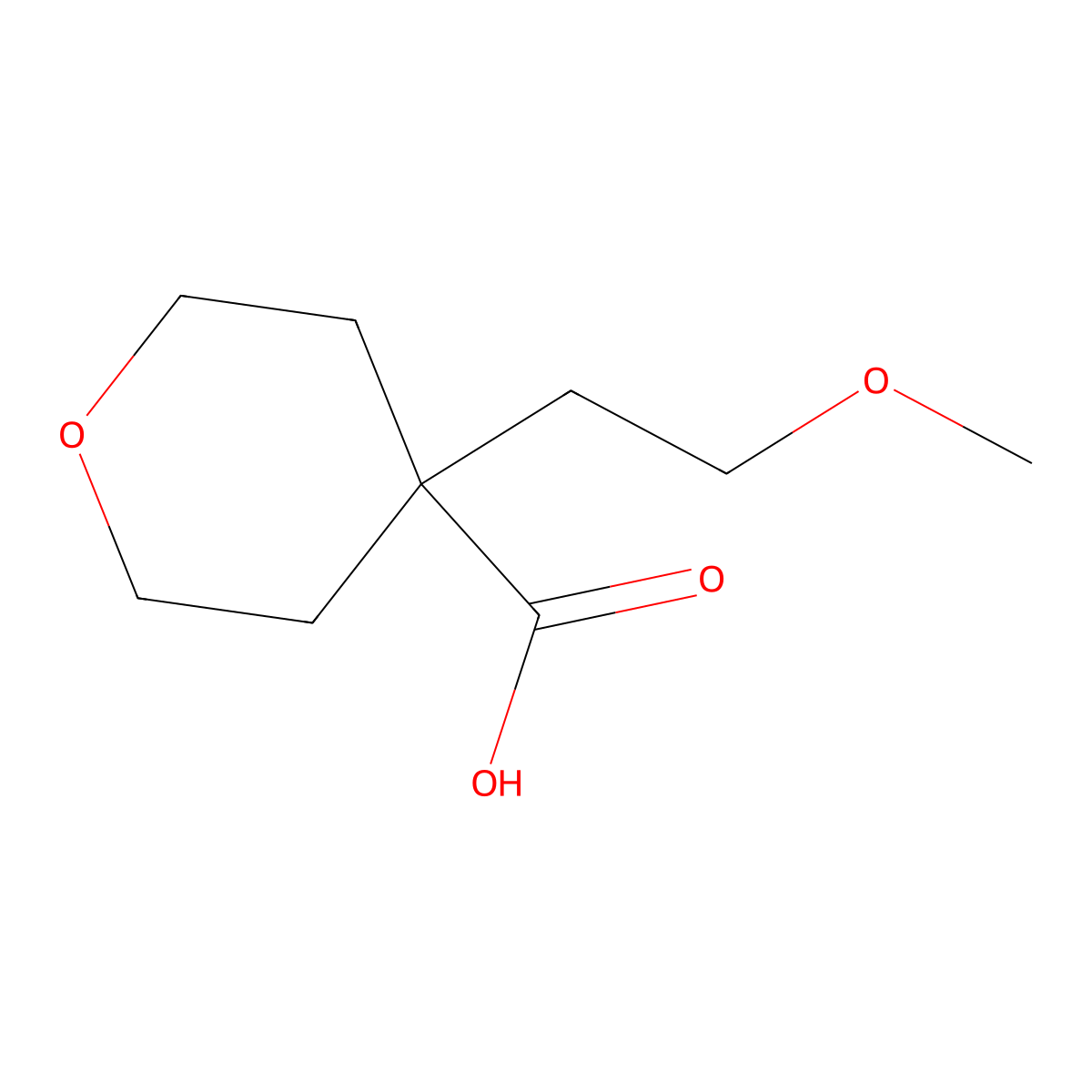 4-(2-Methoxyethyl)tetrahydro-2h-pyran-4-carboxylic acid molecular structure, CAS 1310224-13-5