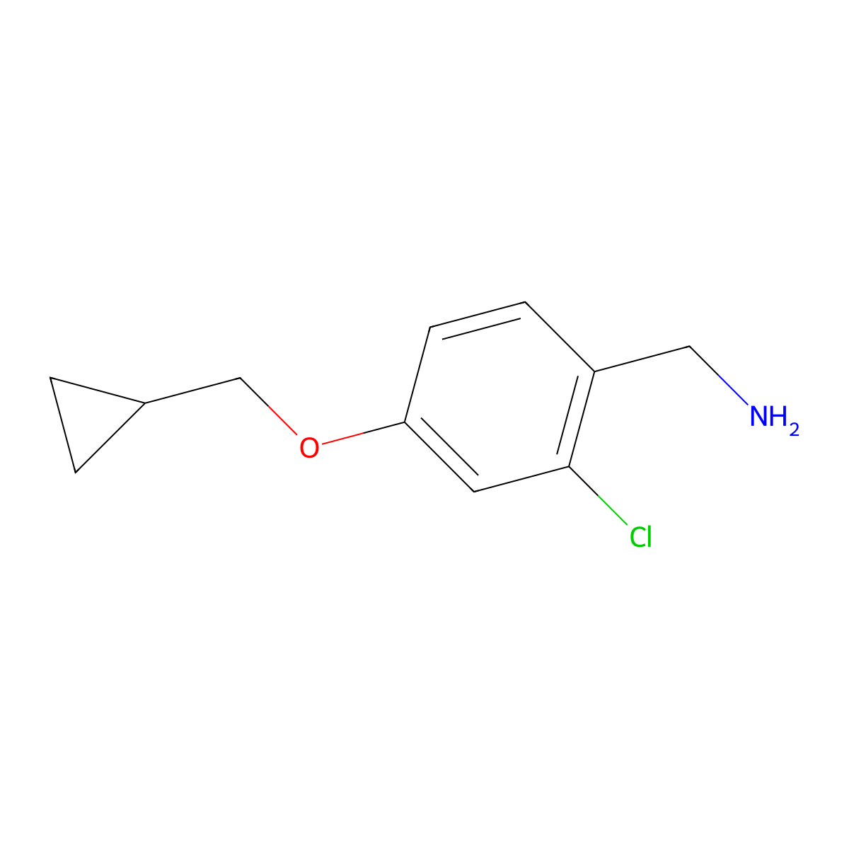2-Chloro-4-cyclopropylmethoxy-benzylamine molecular structure, CAS 1310230-18-2