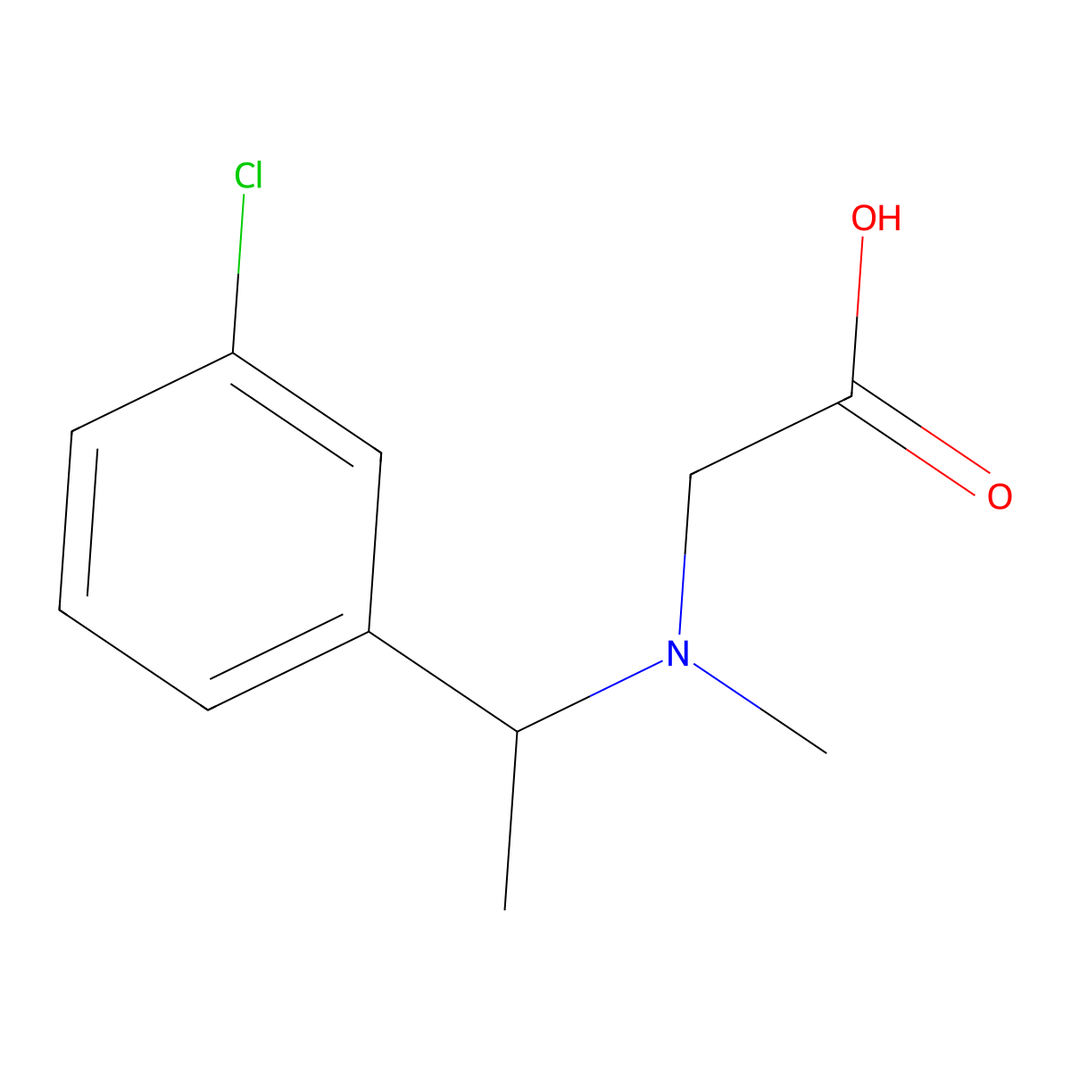 {[1-(3-Chloro-phenyl)-ethyl]-methyl-amino}-acetic acid molecular structure, CAS 1310238-47-1