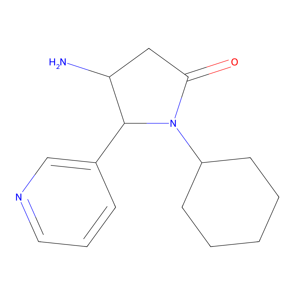 4-Amino-1-cyclohexyl-5-(pyridin-3-yl)pyrrolidin-2-one molecular structure, CAS 1310241-12-3