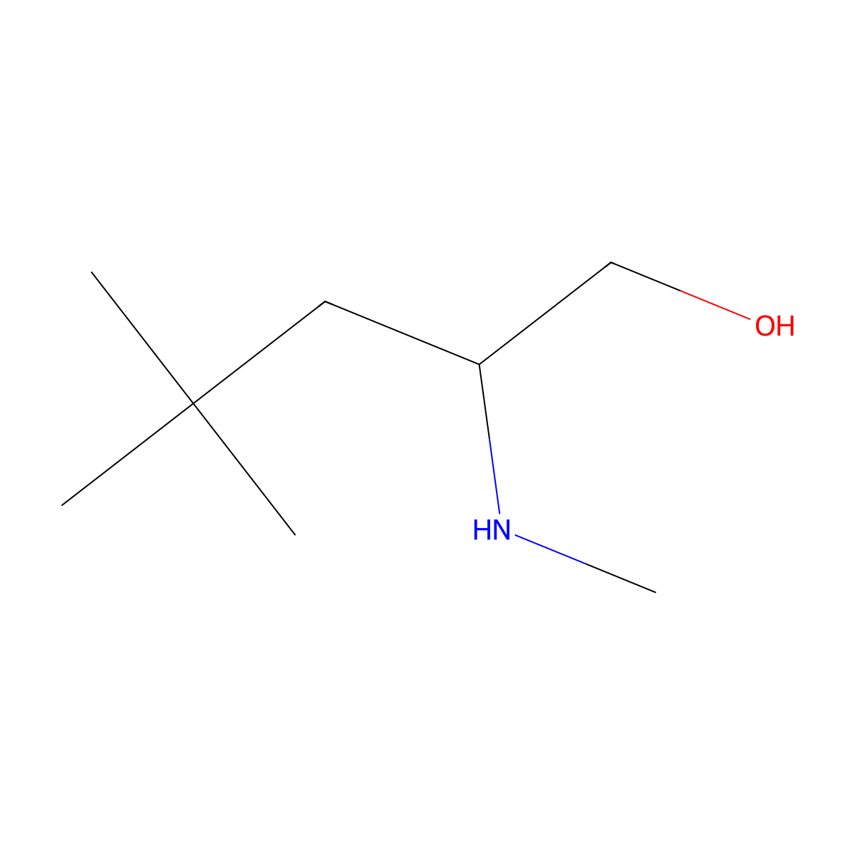 4,4-Dimethyl-2-(methylamino)pentan-1-ol molecular structure, CAS 1310244-92-8