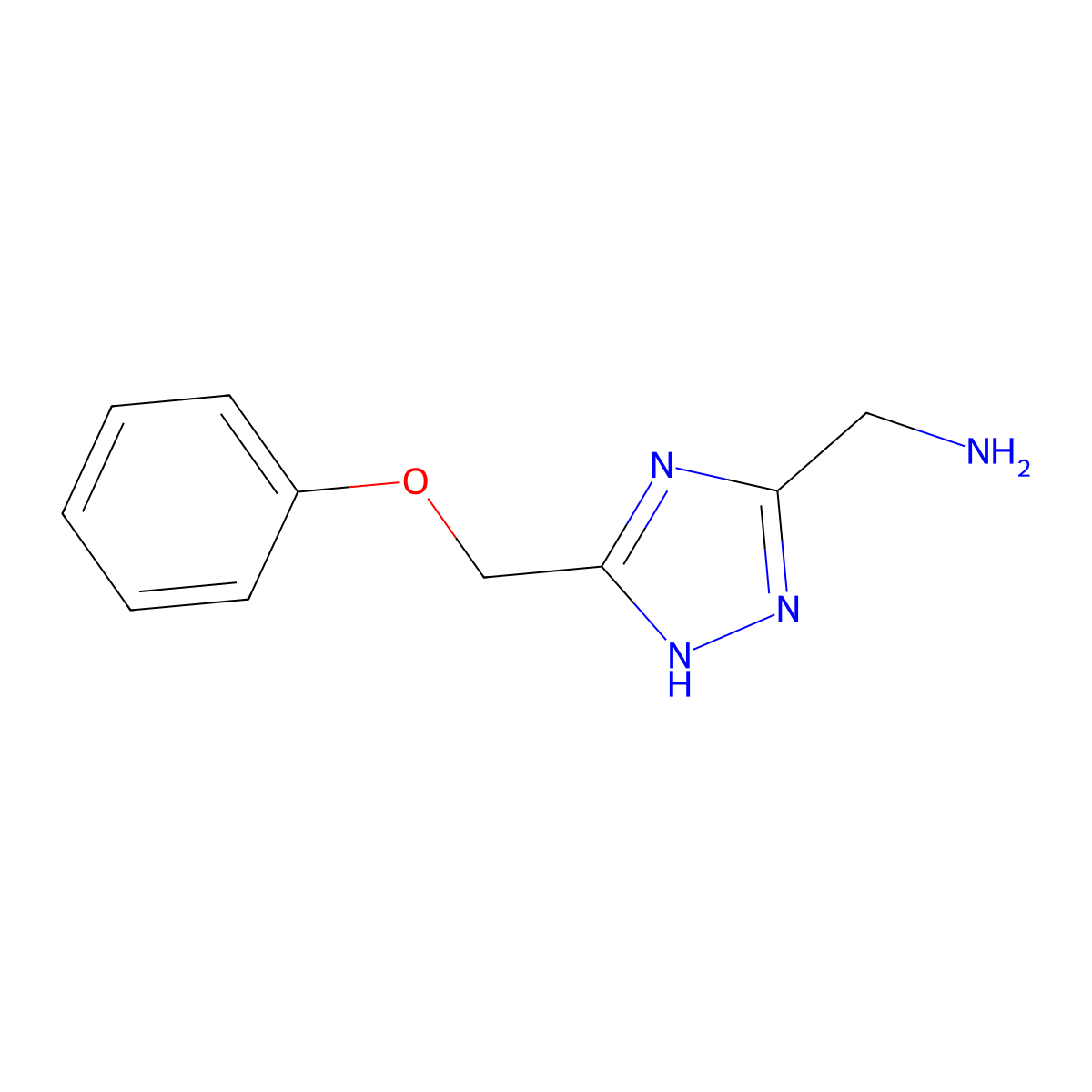(5-(Phenoxymethyl)-4h-1,2,4-triazol-3-yl)methanamine molecular structure, CAS 1310245-04-5
