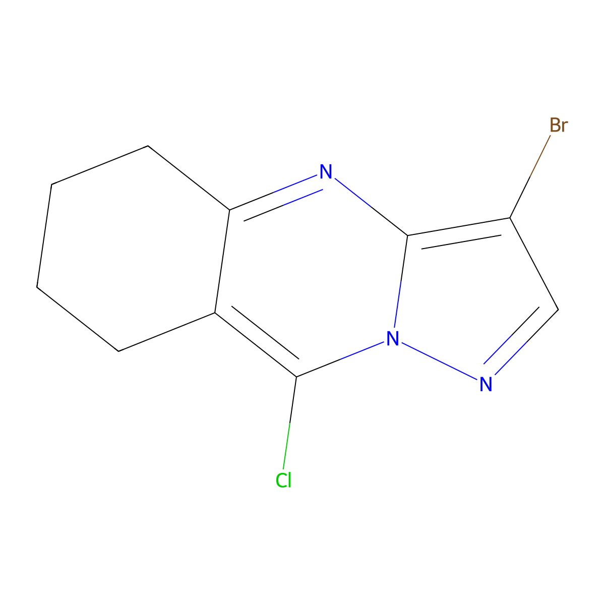3-Bromo-9-chloro-5,6,7,8-tetrahydropyrazolo[5,1-b]quinazoline molecular structure, CAS 1310250-38-4