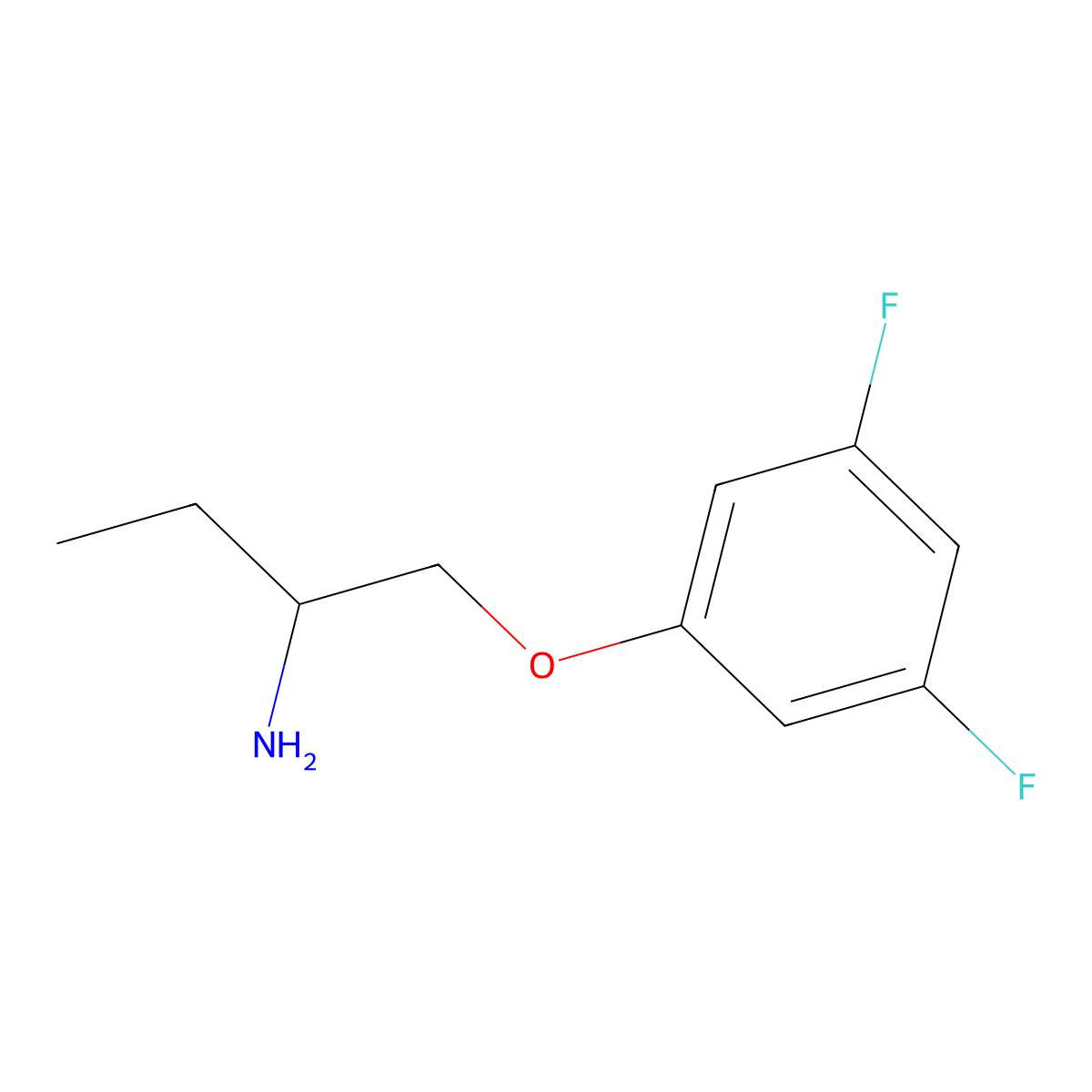 1-(3,5-Difluorophenoxy)butan-2-amine molecular structure, CAS 1310252-47-1