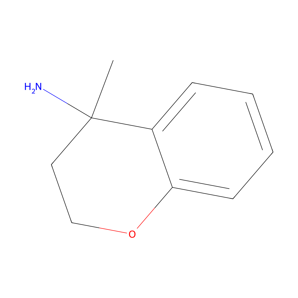 4-Methyl-3,4-dihydro-2H-1-benzopyran-4-amine molecular structure, CAS 1310254-20-6