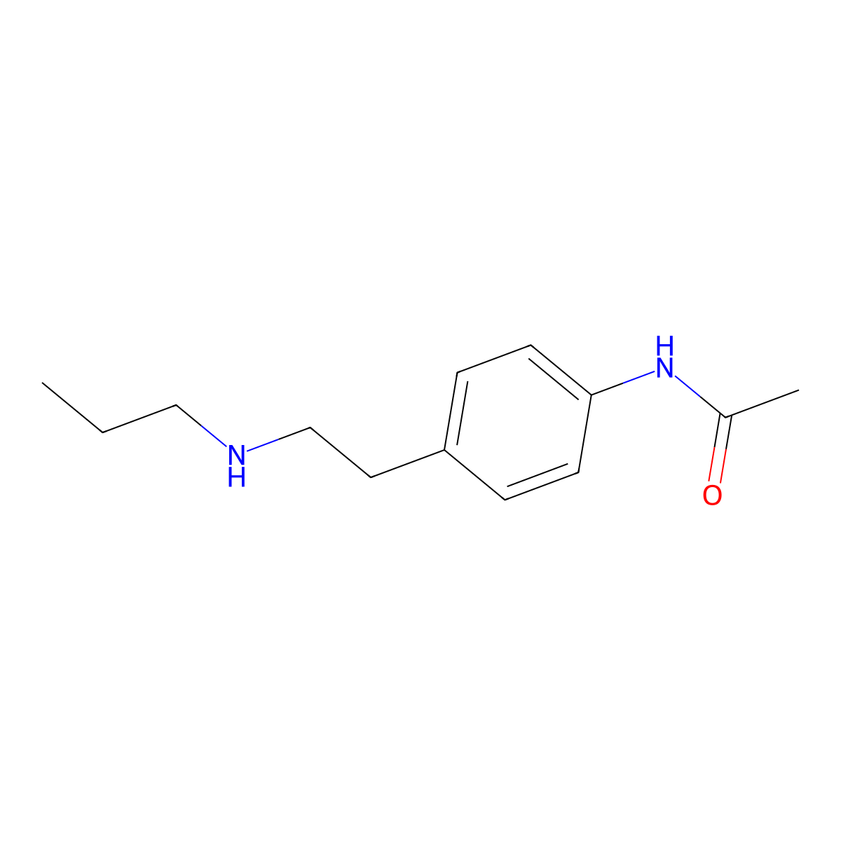 N-{4-[2-(propylamino)ethyl]phenyl}acetamide molecular structure, CAS 1310257-87-4
