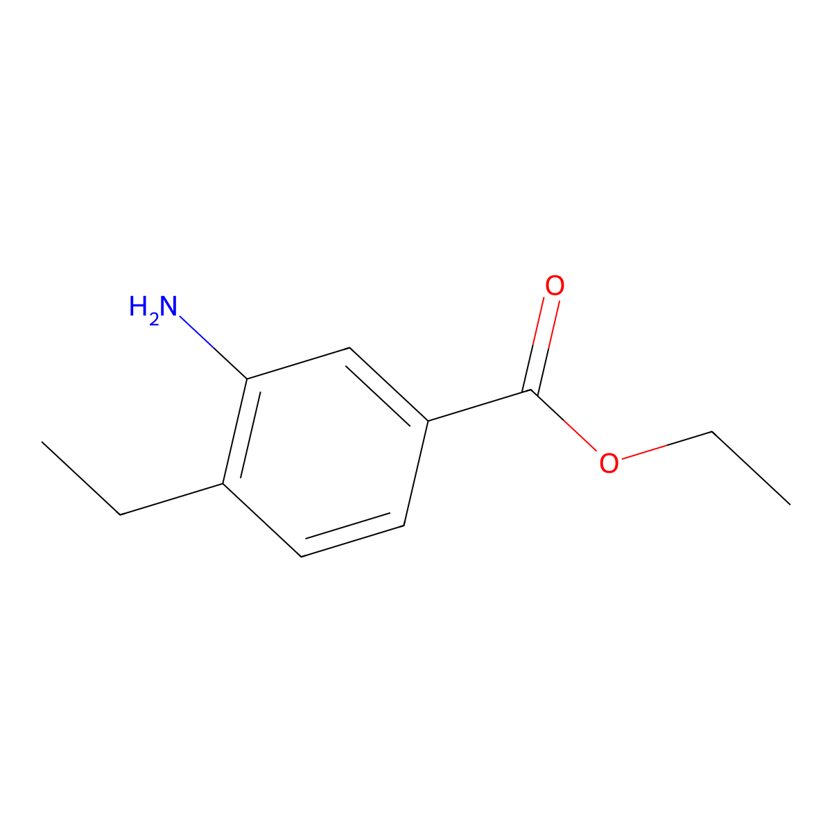 Ethyl 3-amino-4-ethylbenzoate molecular structure, CAS 1310259-41-6