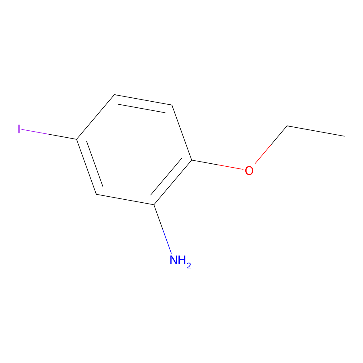 2-Ethoxy-5-iodoaniline molecular structure, CAS 1310262-11-3