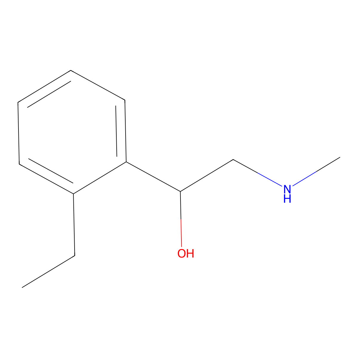 1-(2-Ethylphenyl)-2-(methylamino)ethan-1-ol molecular structure, CAS 1310265-65-6