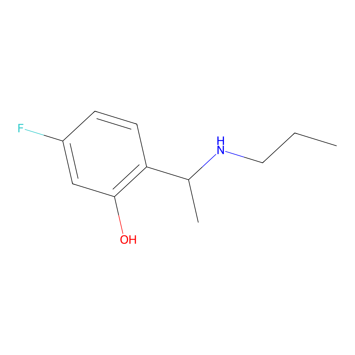 5-Fluoro-2-[1-(propylamino)ethyl]phenol molecular structure, CAS 1310270-26-8