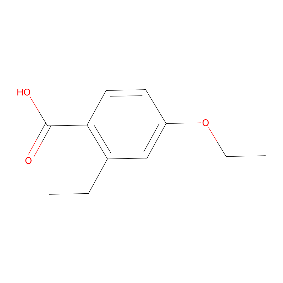 4-Ethoxy-2-ethylbenzoic acid molecular structure, CAS 1310278-19-3
