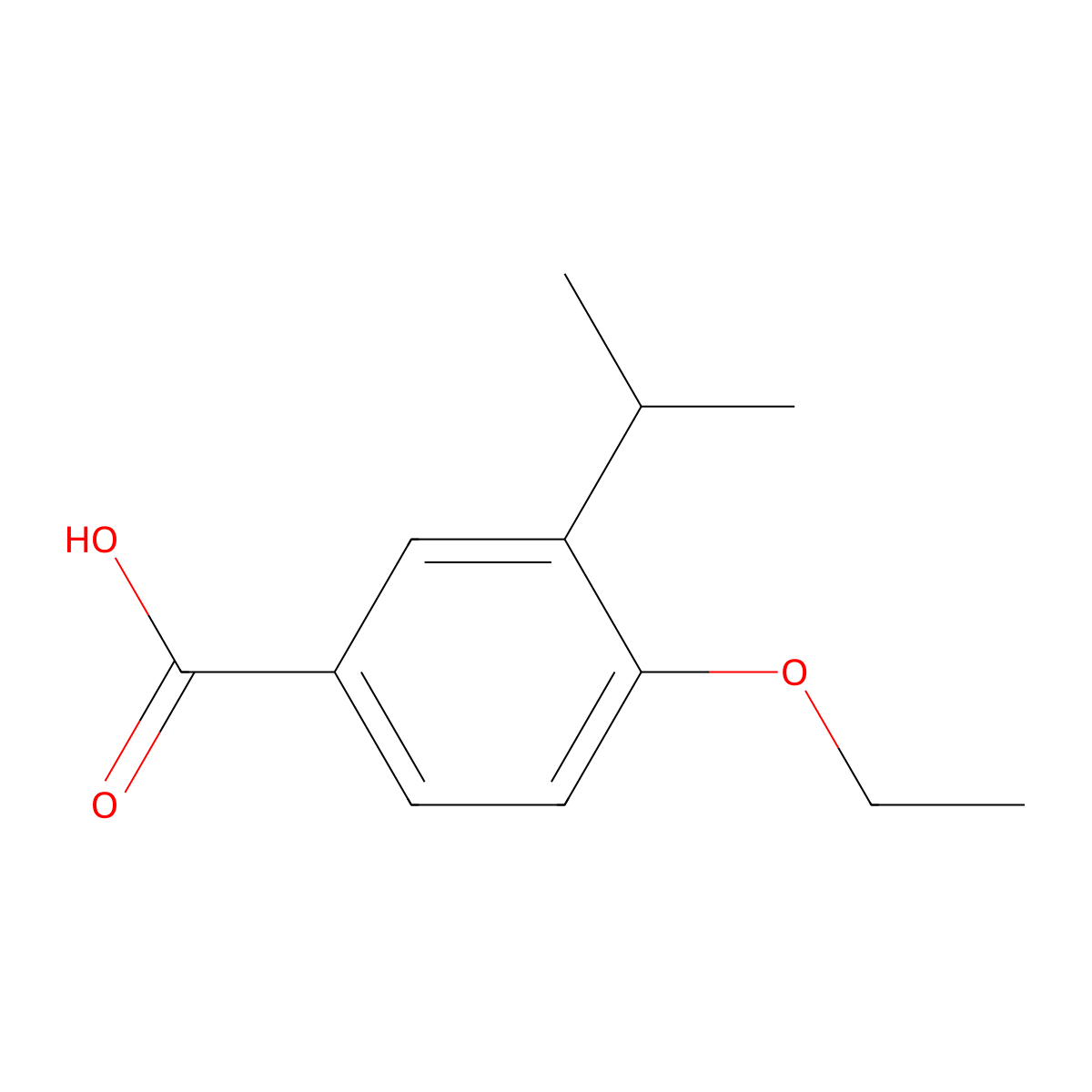 4-Ethoxy-3-isopropylbenzoic acid molecular structure, CAS 1310288-15-3