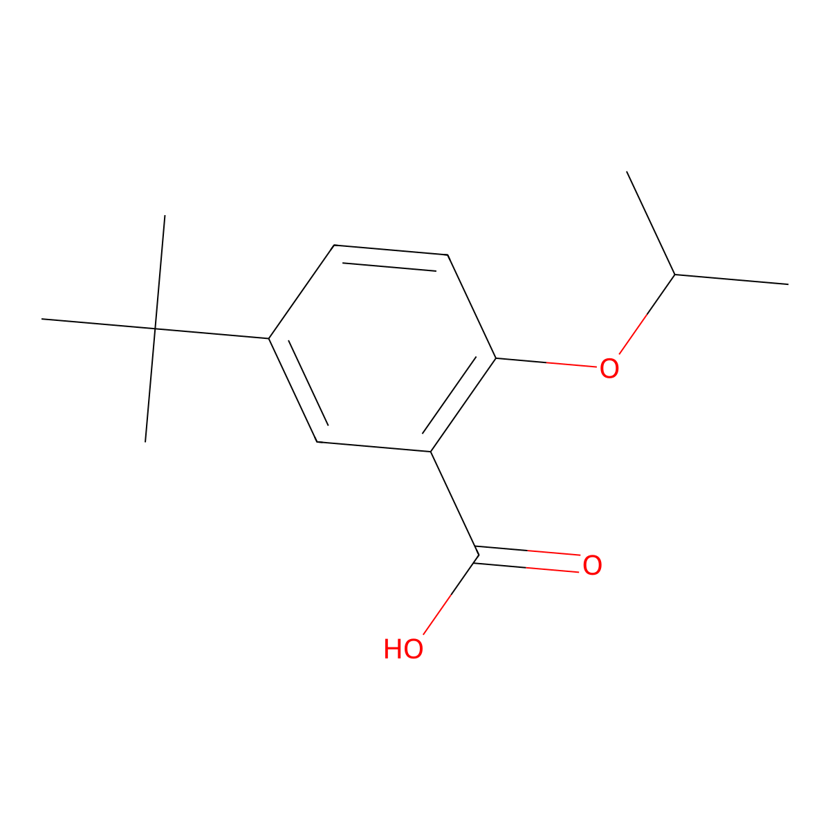 5-(t-Butyl)-2-isopropoxybenZoic acid molecular structure, CAS 1310288-25-5