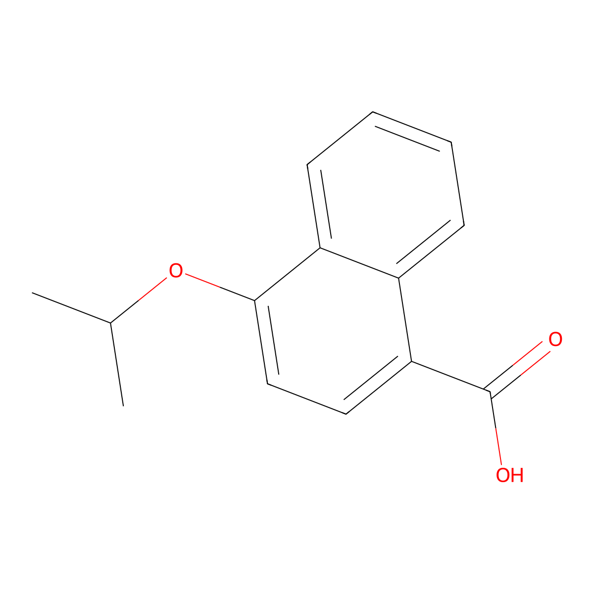4-Isopropoxy-1-naphthoic acid molecular structure, CAS 1310291-98-5