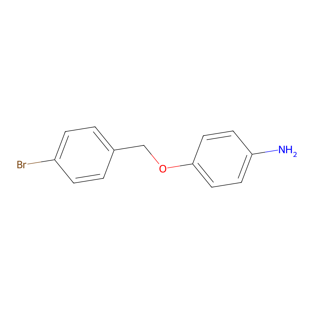 Benzenamine, 4-[(4-bromophenyl)methoxy]- molecular structure, CAS 13103-55-4