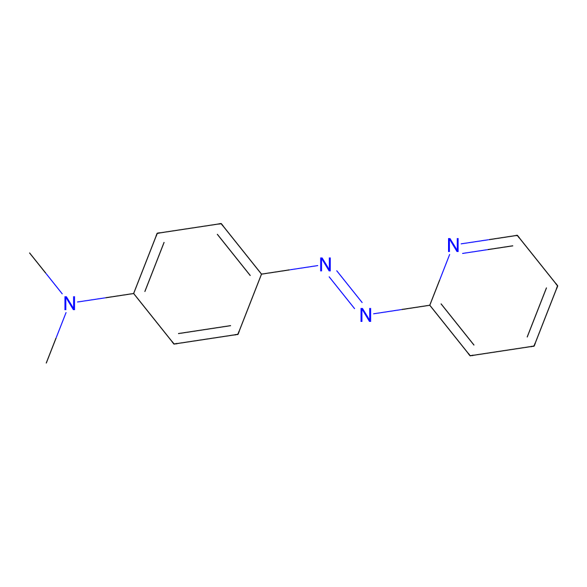 Pyridine-2-azo-p-dimethylaniline molecular structure, CAS 13103-75-8
