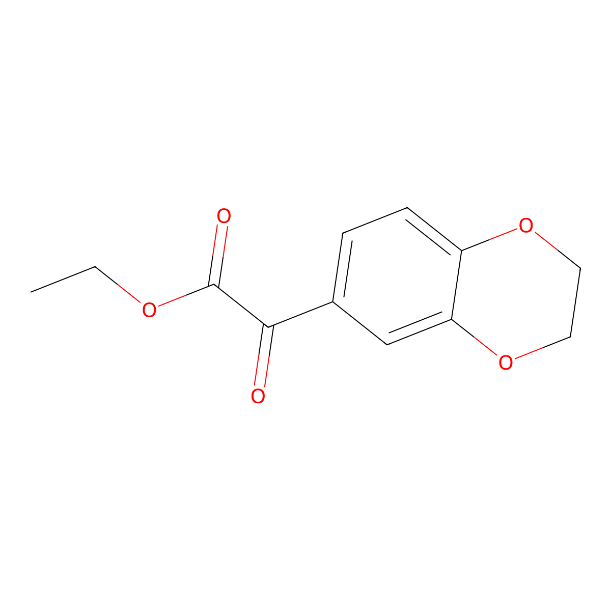 Ethyl 2-(2,3-dihydro-1,4-benzodioxin-6-yl)-2-oxoacetate molecular structure, CAS 131030-47-2