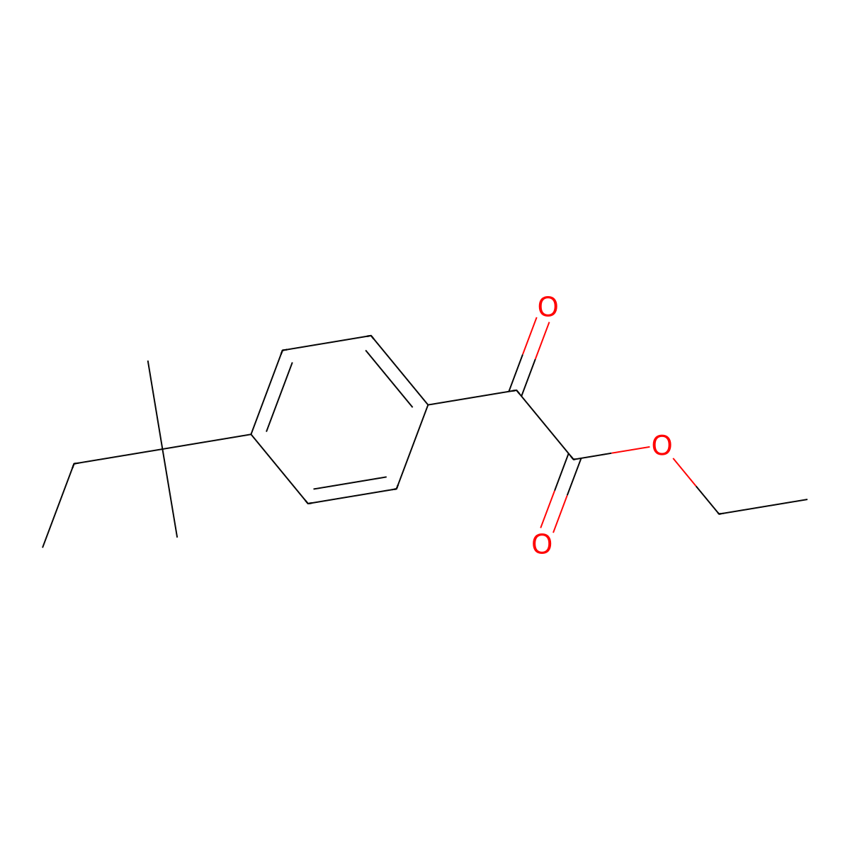 Ethyl 4-(1,1-dimethylpropyl)-alpha-oxobenZeneacetate molecular structure, CAS 131030-63-2