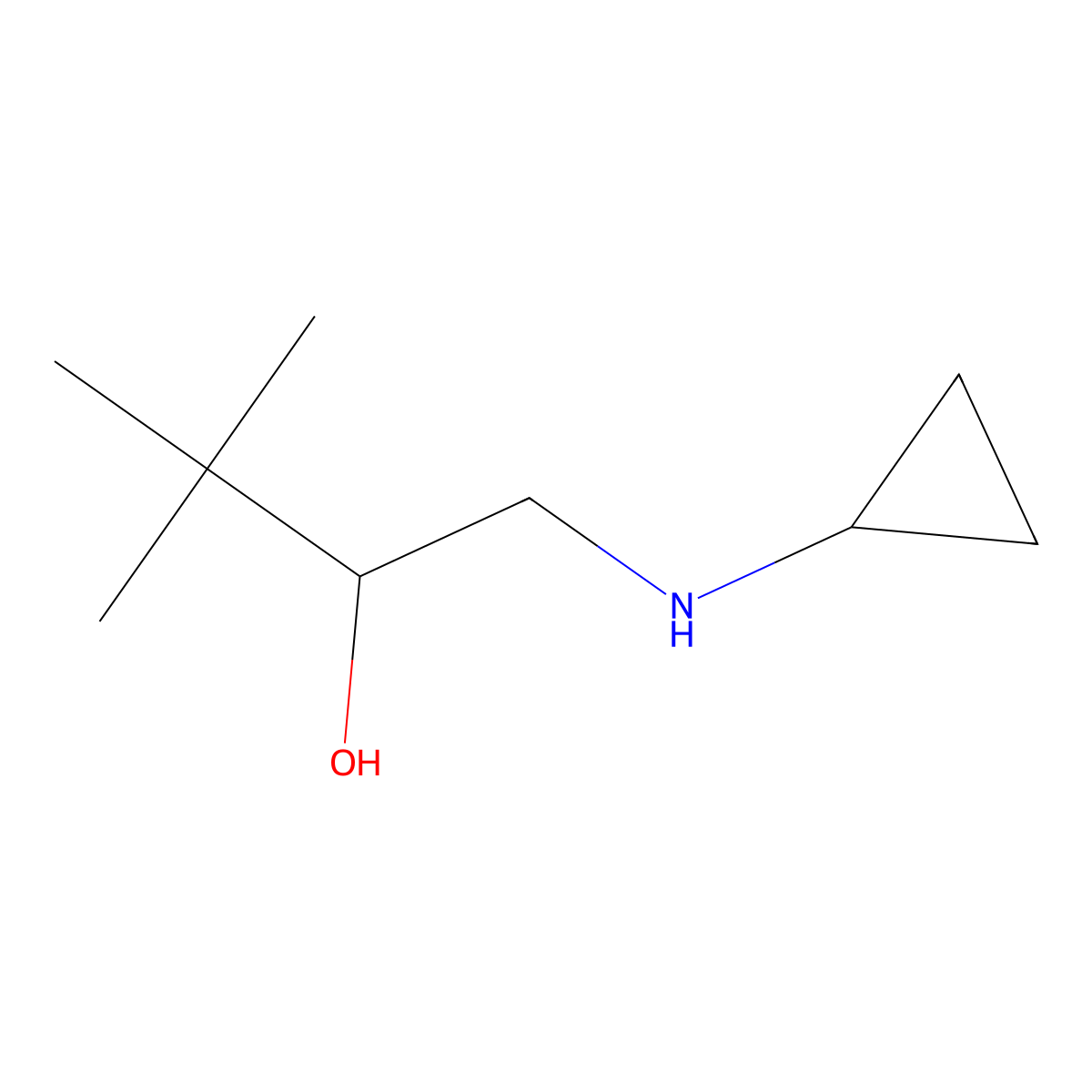 1-(Cyclopropylamino)-3,3-dimethylbutan-2-ol molecular structure, CAS 1310305-98-6