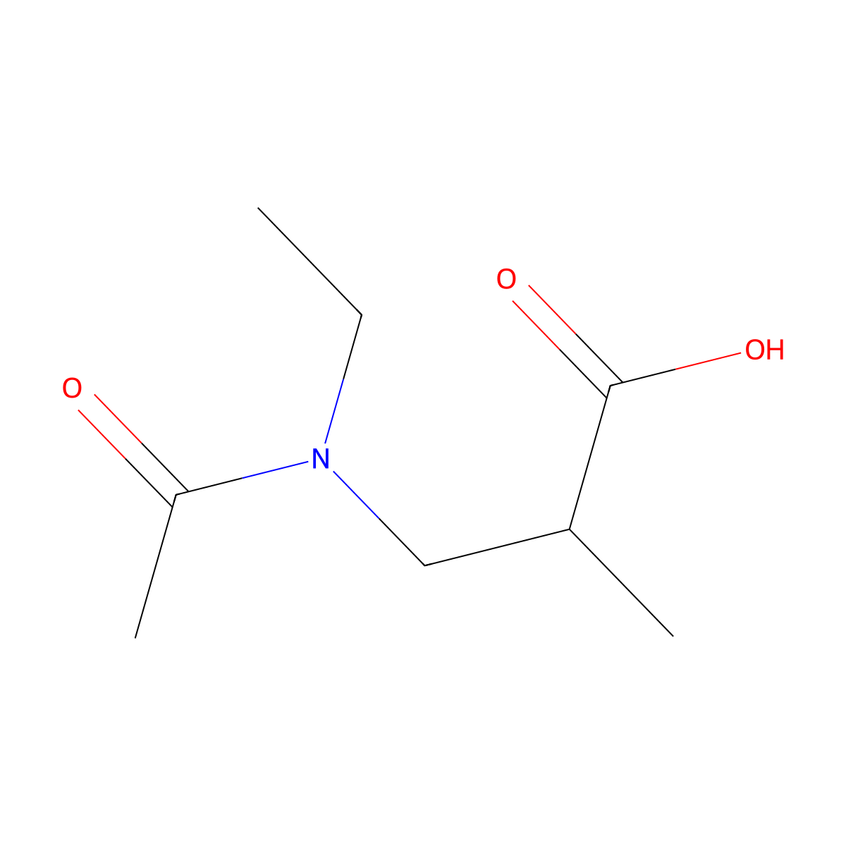 3-(N-ethylacetamido)-2-methylpropanoic acid molecular structure, CAS 1310308-51-0