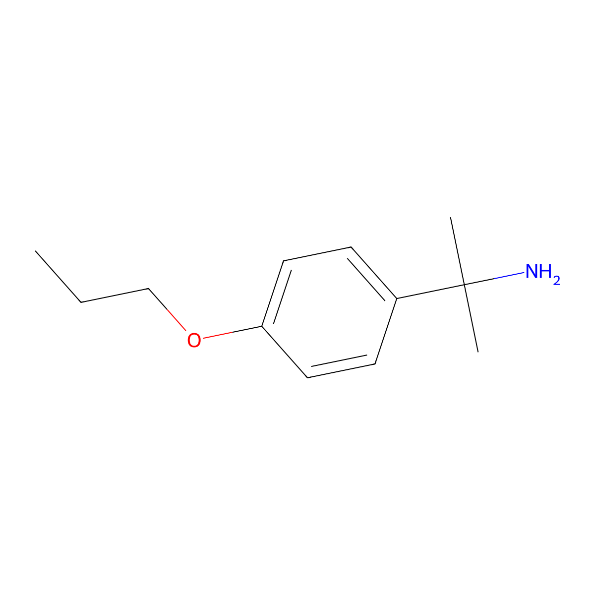 2-(4-Propoxyphenyl)propan-2-amine molecular structure, CAS 1310308-64-5