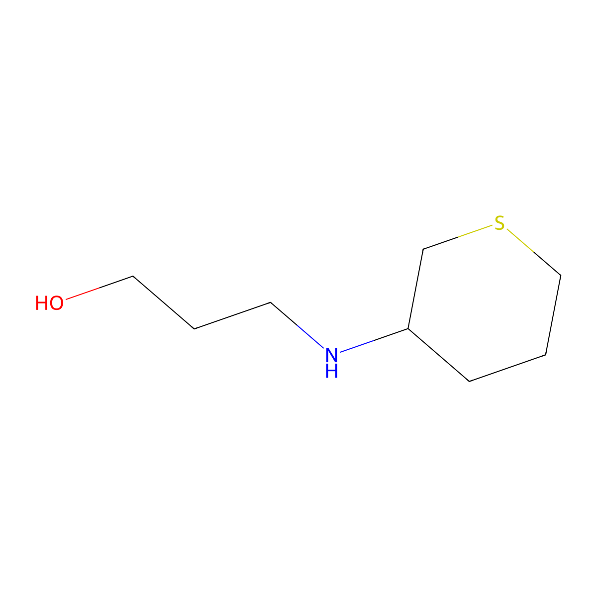 3-[(Thian-3-yl)amino]propan-1-ol molecular structure, CAS 1310308-76-9