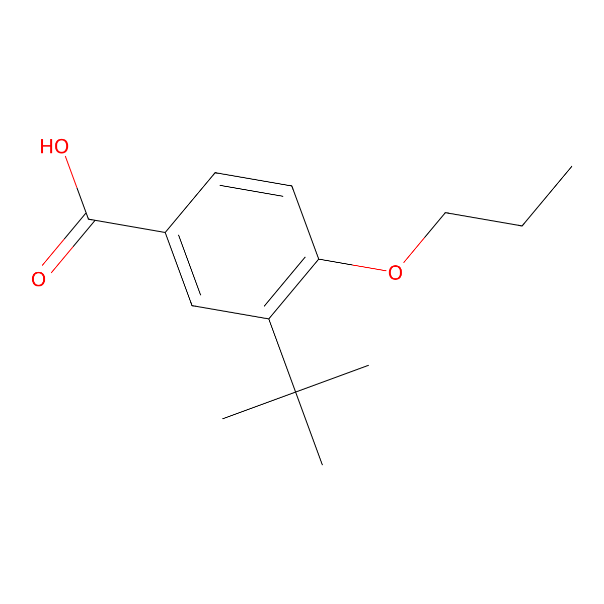 3-(Tert-butyl)-4-propoxybenzoic acid molecular structure, CAS 1310315-09-3