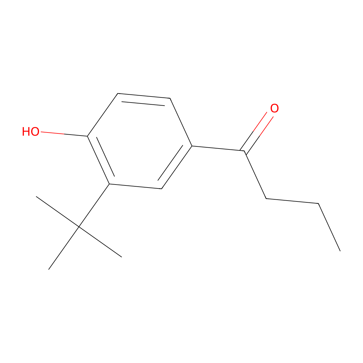 1-(3-Tert-butyl-4-hydroxyphenyl)butan-1-one molecular structure, CAS 1310316-93-8