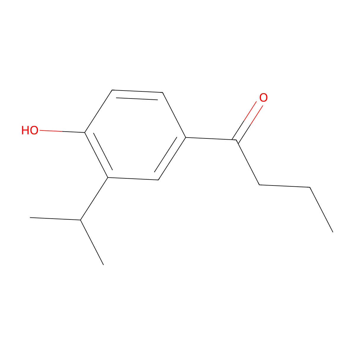 1-[4-Hydroxy-3-(propan-2-yl)phenyl]butan-1-one molecular structure, CAS 1310317-55-5