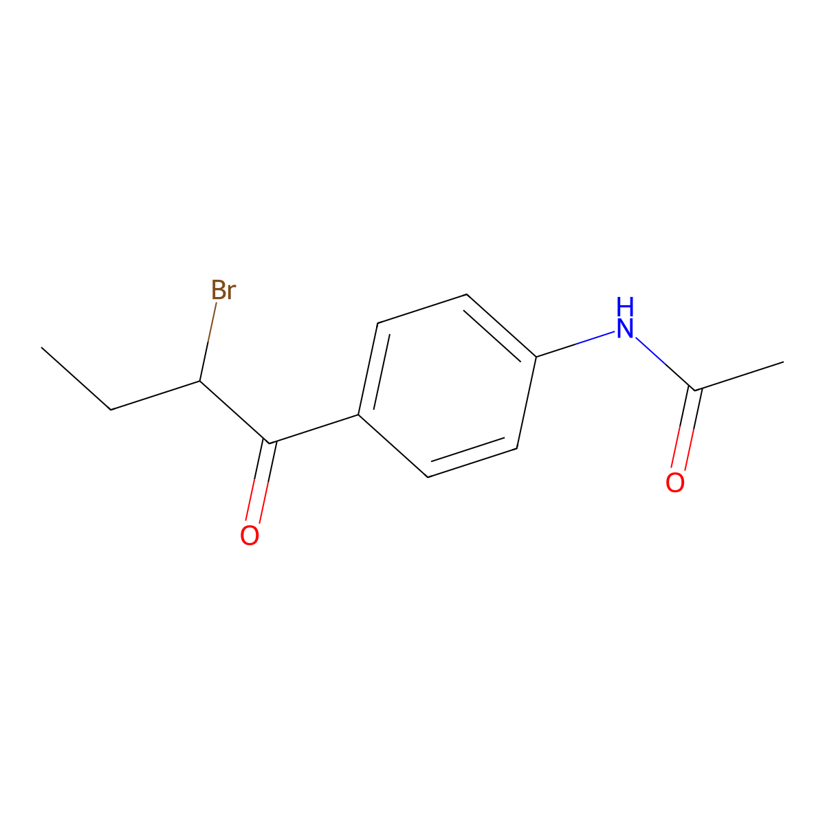N-[4-(2-bromobutanoyl)phenyl]acetamide molecular structure, CAS 1310320-05-8