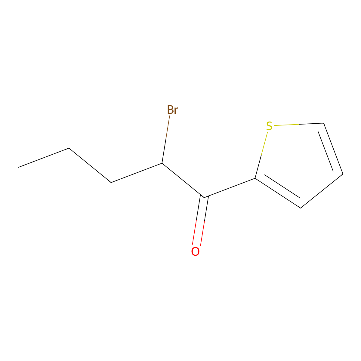 2-Bromo-1-(thiophen-2-yl)pentan-1-one molecular structure, CAS 1310320-07-0