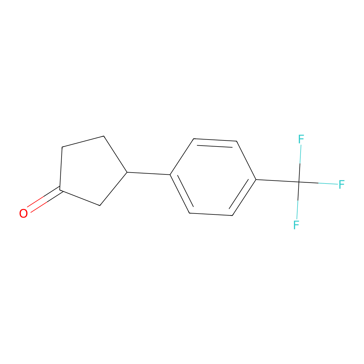 3-(4-(Trifluoromethyl)phenyl)cyclopentanone molecular structure, CAS 1310326-12-5