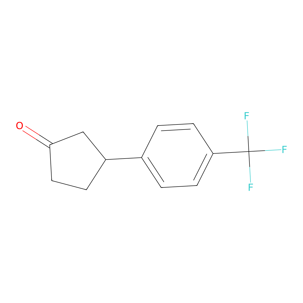 3-(4-(Trifluoromethyl)phenyl)cyclopentanone molecular structure, CAS 1310326-12-5