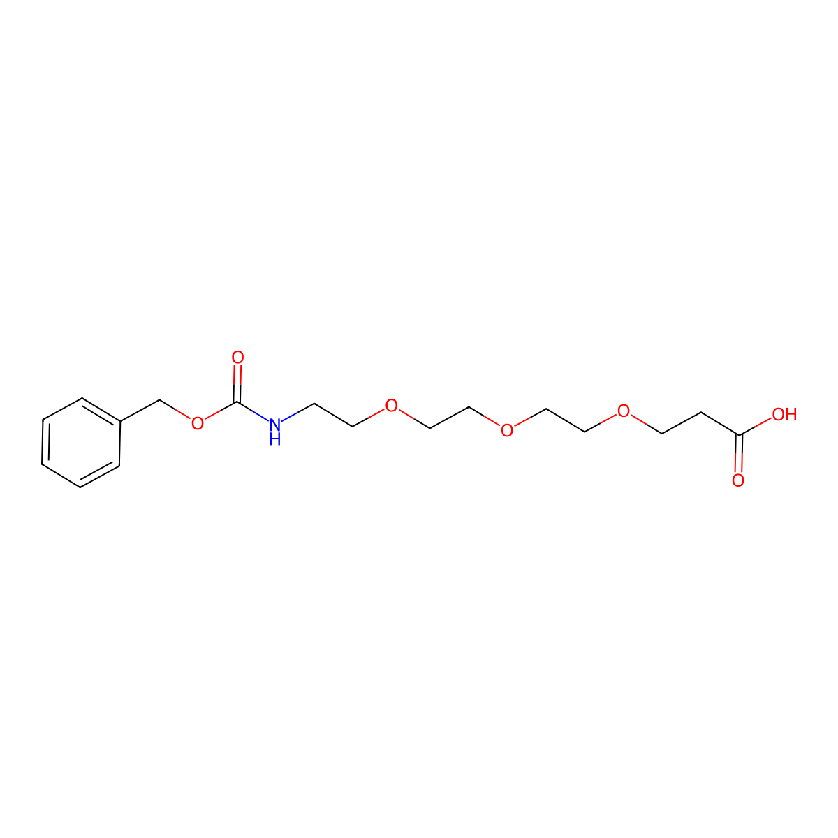 Cbz-N-amido-PEG3-acid molecular structure, CAS 1310327-18-4