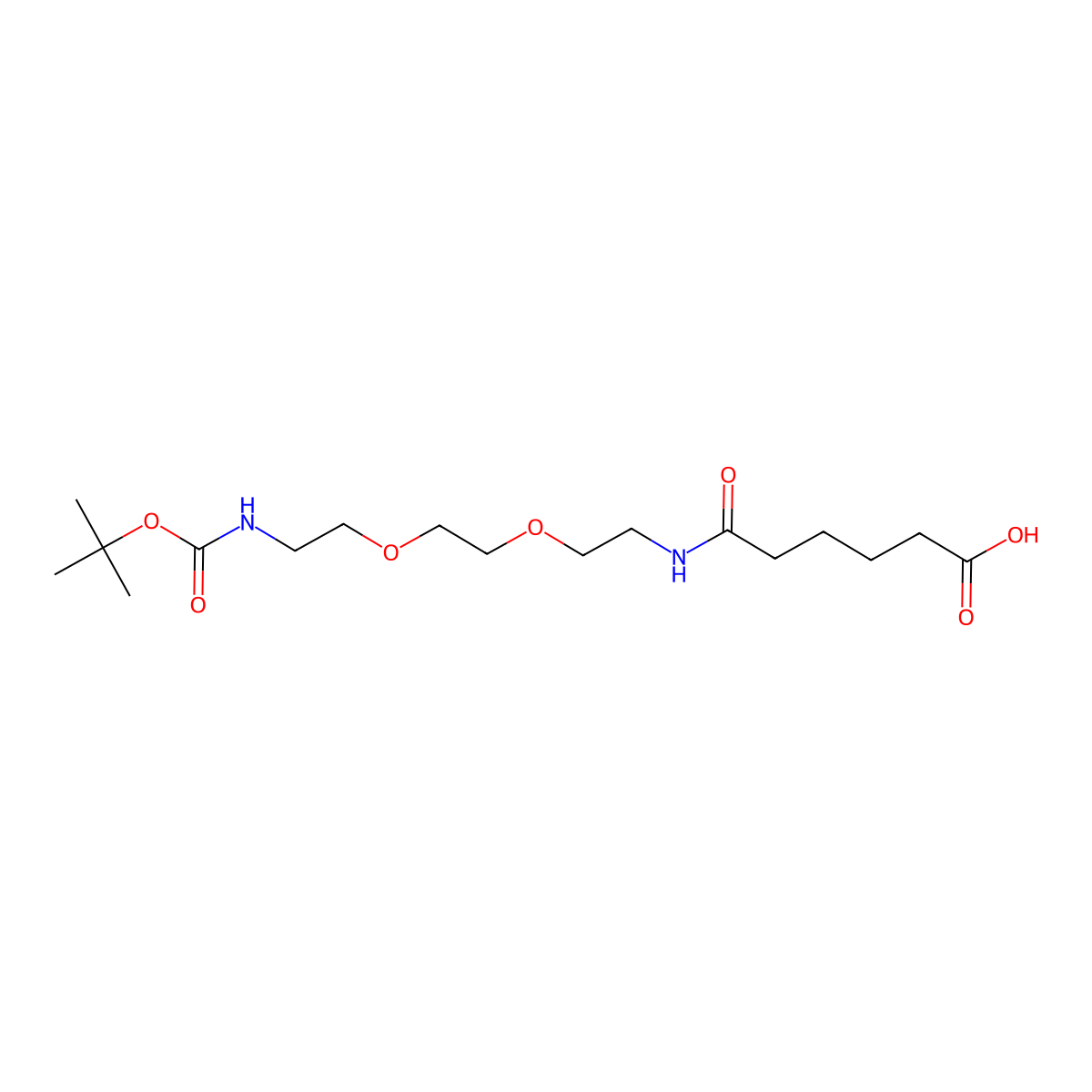 Boc-NH-PEG2-C2-amido-C4-acid molecular structure, CAS 1310327-20-8