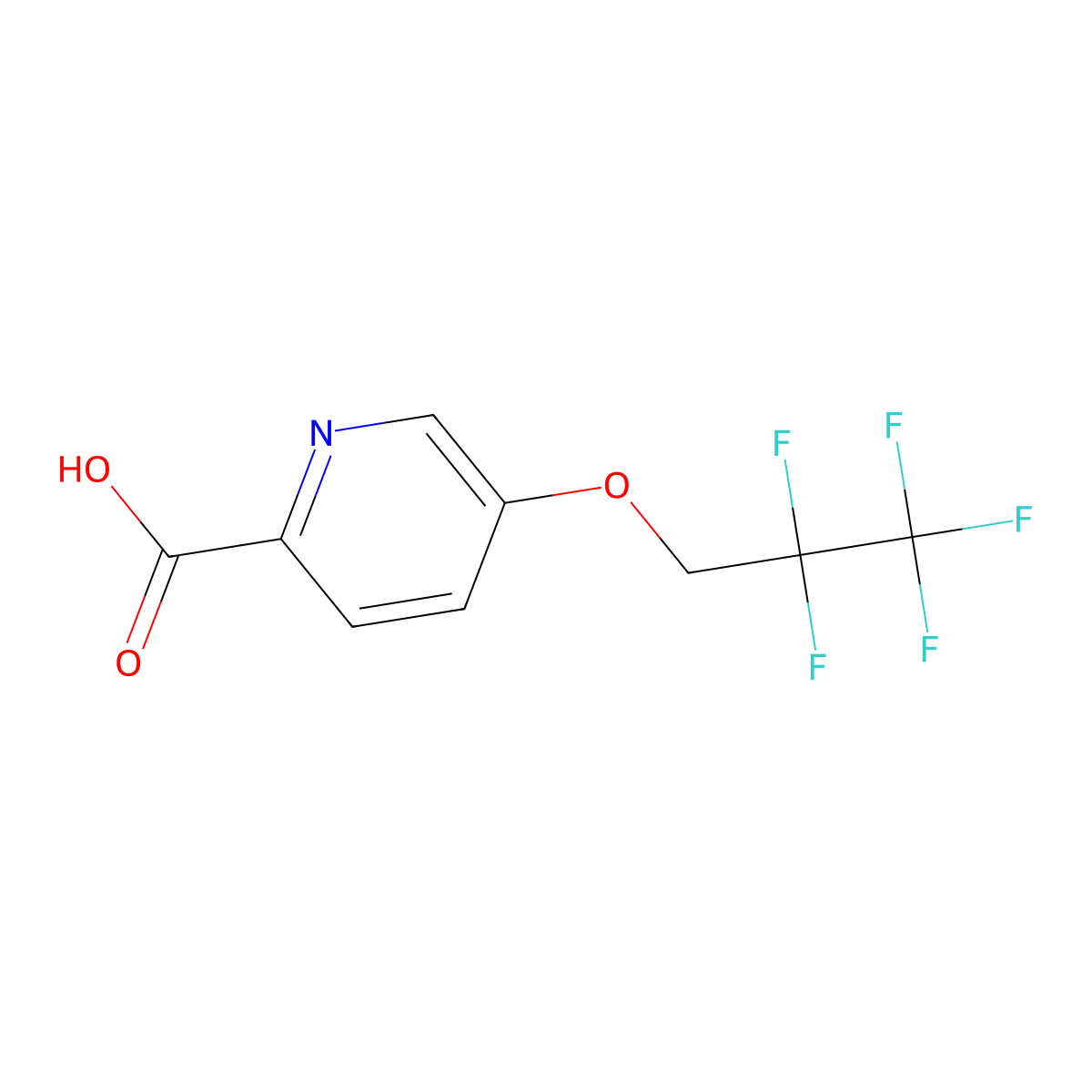 5-(2,2,3,3,3-Pentafluoro-propoxy)-pyridine-2-carboxylic acid molecular structure, CAS 1310350-87-8