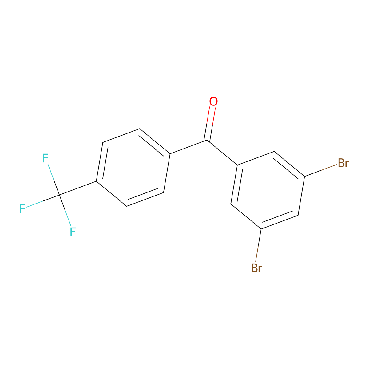 3,5-Dibromo-4'-trifluoromethylbenzophenone molecular structure, CAS 1310355-45-3