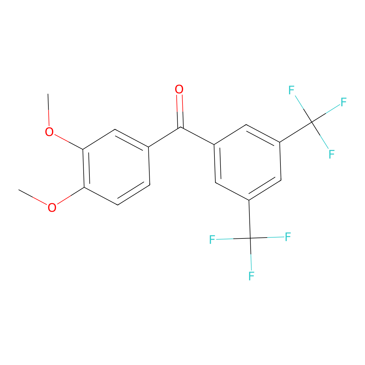 (3,5-Bis(trifluoromethyl)phenyl)(3,4-dimethoxyphenyl)methanone molecular structure, CAS 1310355-49-7