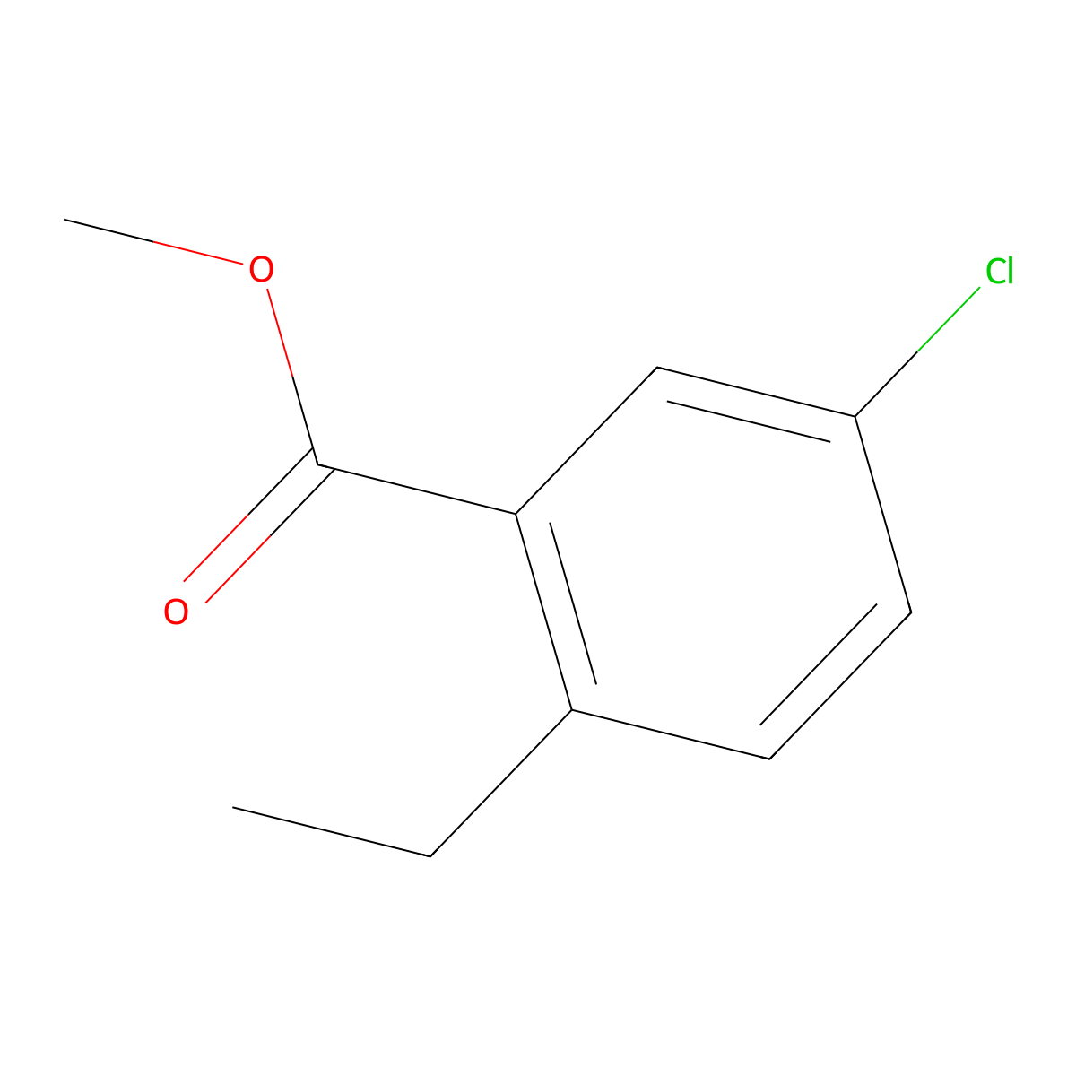 Methyl 5-chloro-2-ethylbenzoate molecular structure, CAS 1310378-92-7