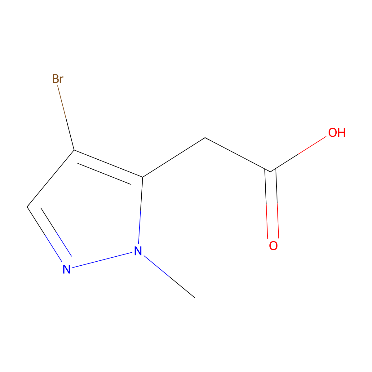 2-(4-bromo-1-methyl-1H-pyrazol-5-yl)acetic acid molecular structure, CAS 1310379-31-7