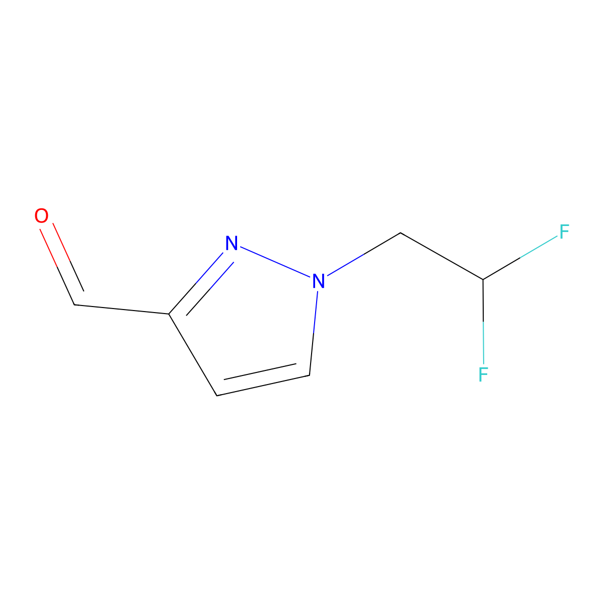 1-(2,2-difluoroethyl)-1H-pyrazole-3-carbaldehyde molecular structure, CAS 1310379-50-0