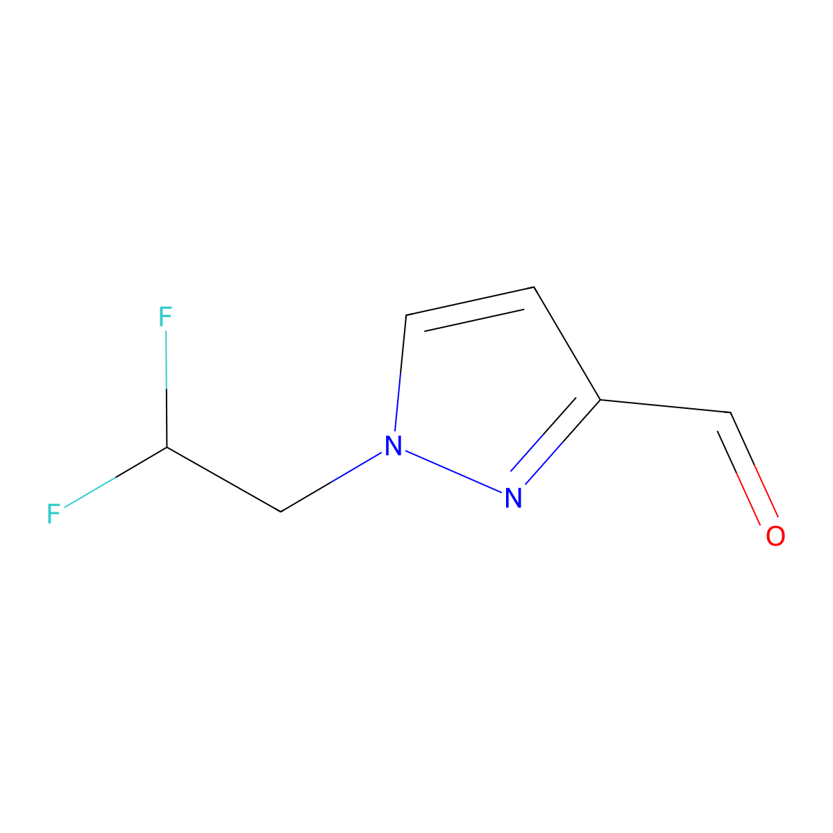 1-(2,2-difluoroethyl)-1H-pyrazole-3-carbaldehyde molecular structure, CAS 1310379-50-0