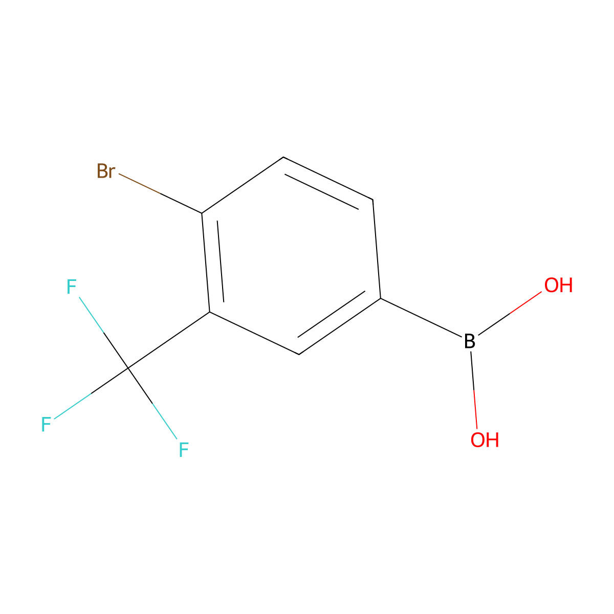 4-Bromo-3-(trifluoromethyl)phenylboronic acid molecular structure, CAS 1310383-25-5