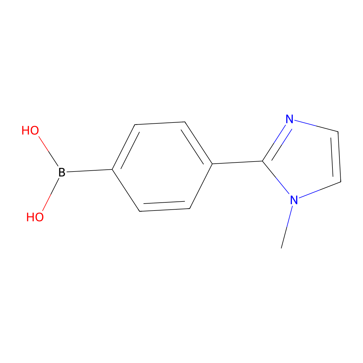 (4-(1-Methyl-1H-imidazol-2-yl)phenyl)boronic acid molecular structure, CAS 1310383-27-7