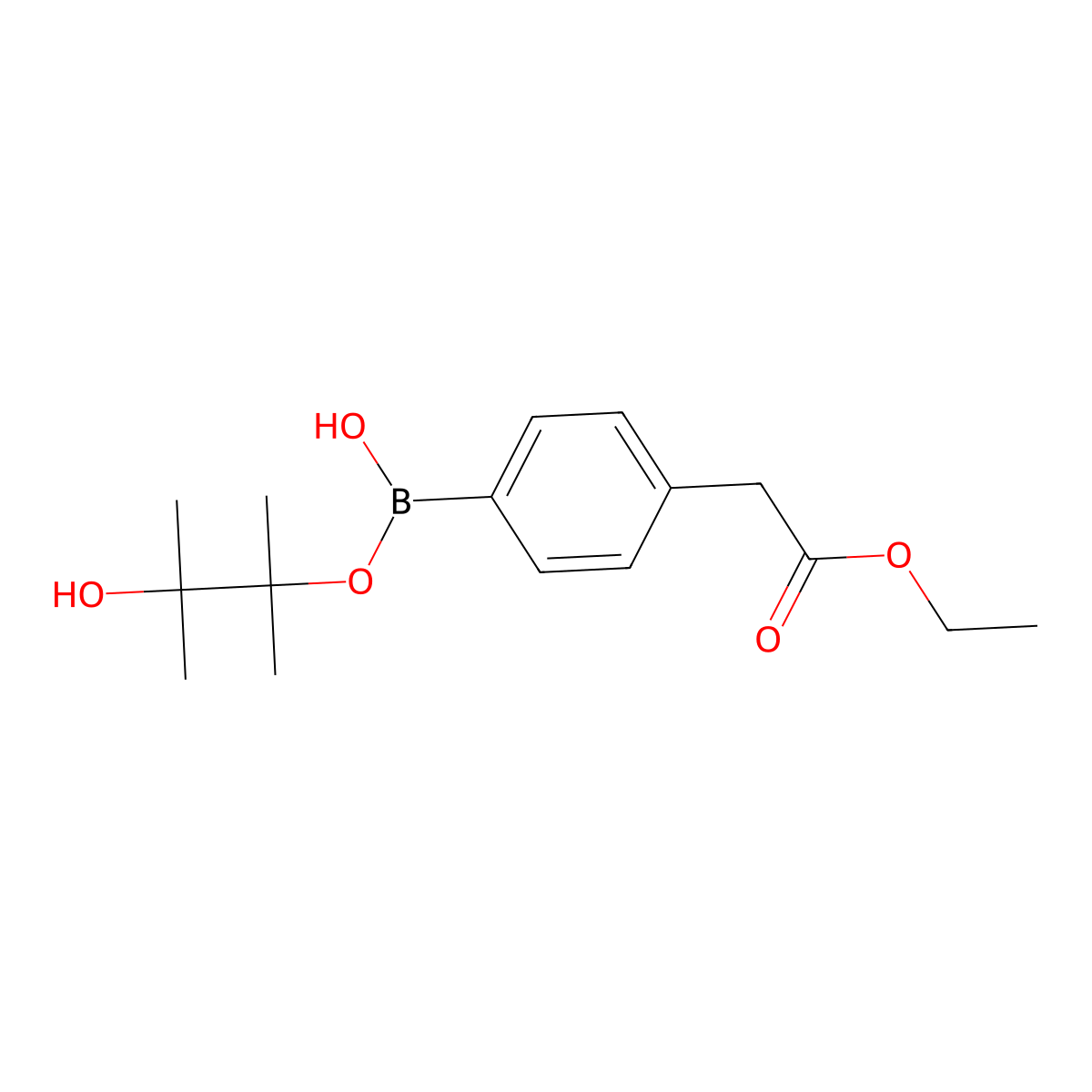 4-Ethoxycarbonylmethylphenylboronic acid pinacol ester molecular structure, CAS 1310383-31-3
