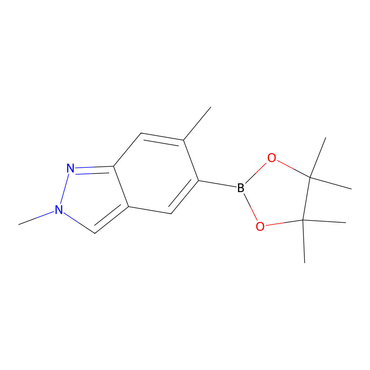 2,6-Dimethyl-5-(4,4,5,5-tetramethyl-1,3,2-dioxaborolan-2-yl)-2H-indazole molecular structure, CAS 1310383-44-8
