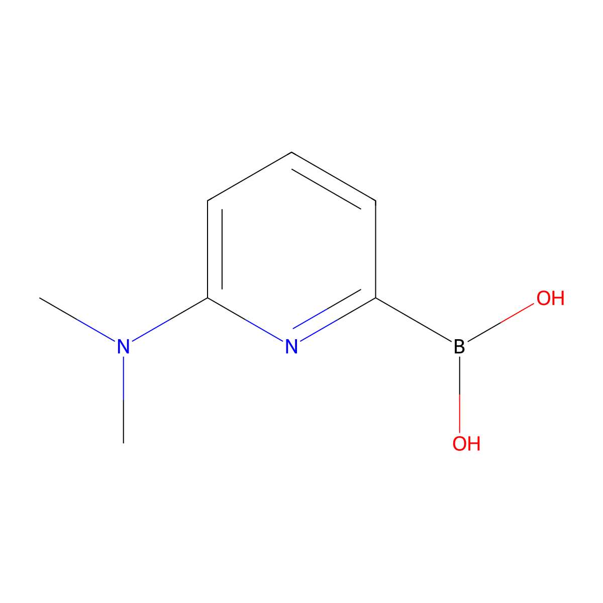(6-(Dimethylamino)pyridin-2-yl)boronic acid molecular structure, CAS 1310383-52-8