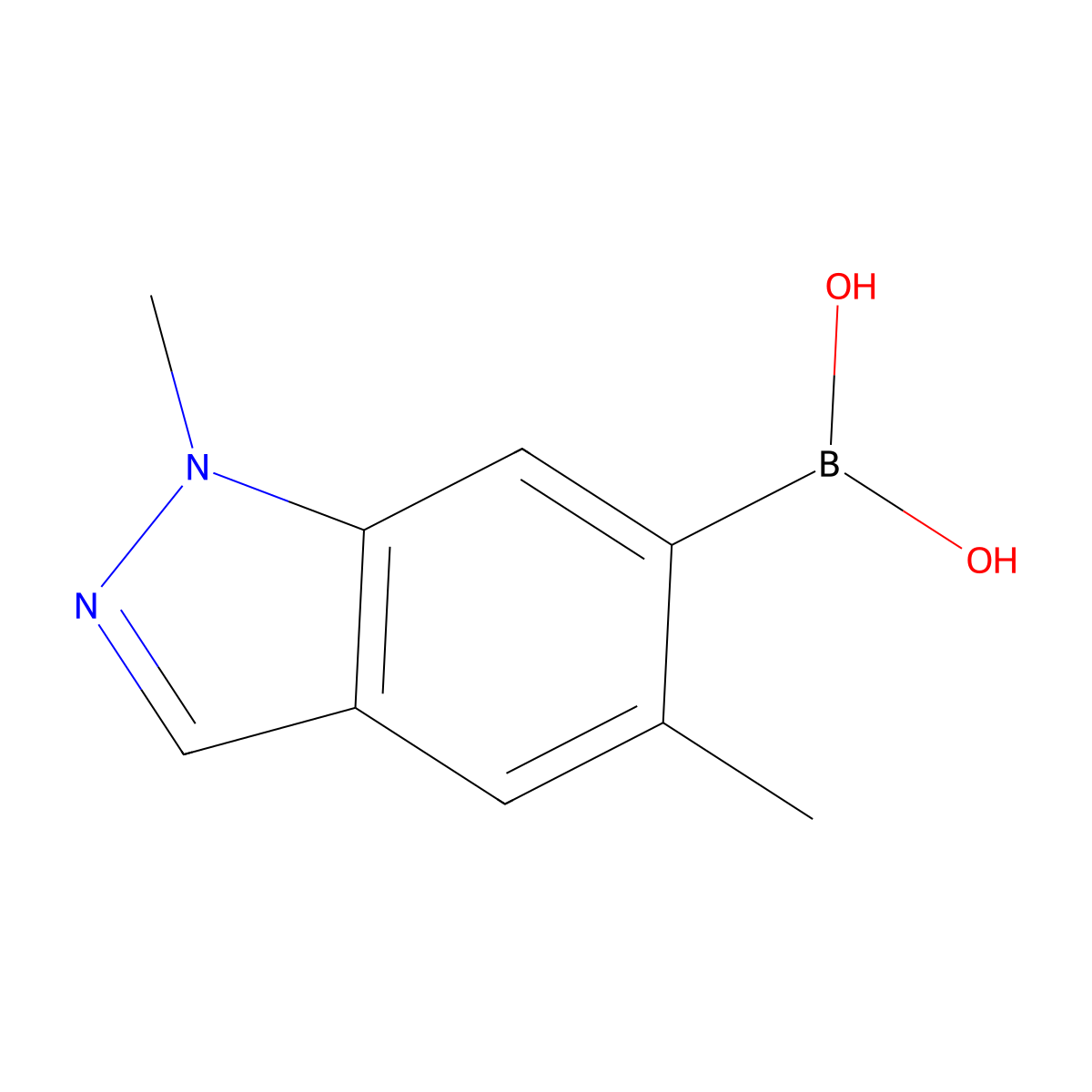 1,5-Dimethyl-1H-indazole-6-boronic acid molecular structure, CAS 1310383-98-2